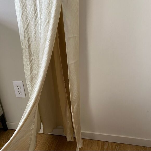 Nwt-asos DESIGN cami maxi slip dress in high shine satin with strappy back - Picture 6 of 16